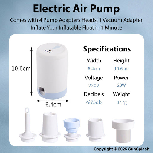 Air Pump For Inflatable Floats — SunSplash - Main Image