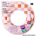 cartoon floatie ring checker pink medium 5 to 9 years old