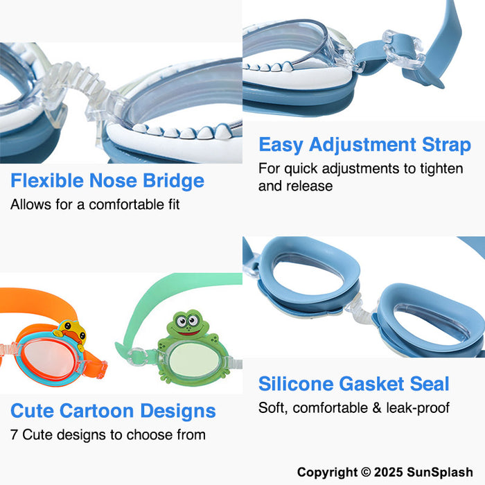 Baby Goggles (Age 2-6 Years Old) Anti-Fog Anti-UV Cartoon