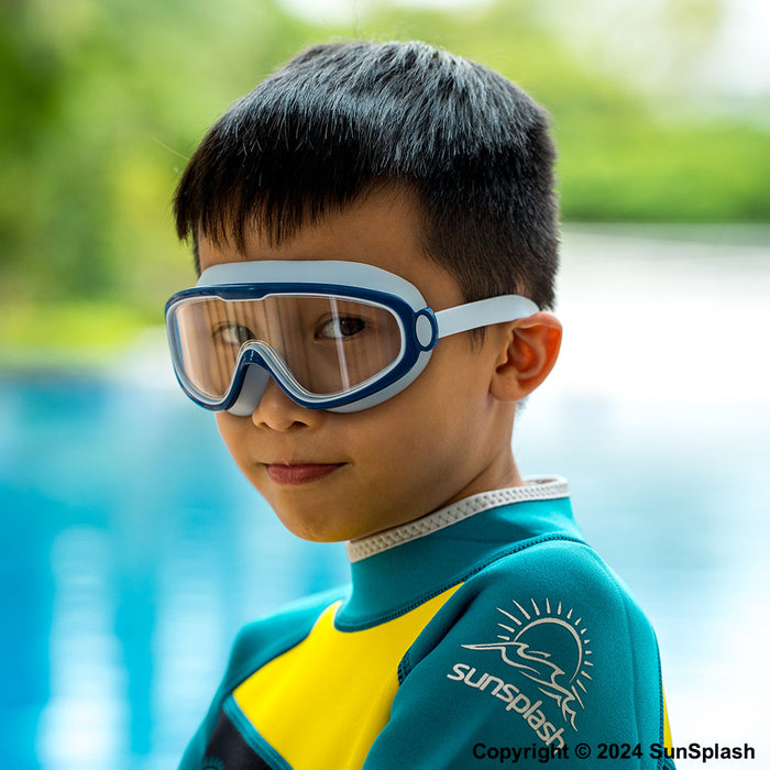 anti-fog comfortable wide lens vision swim goggles for children 
