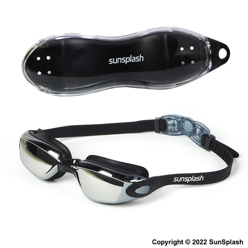 adult swimming goggles black