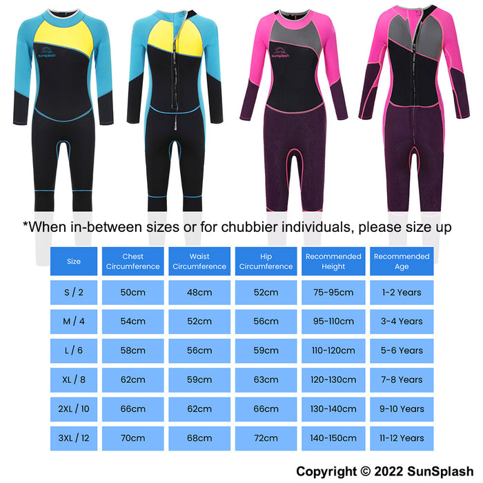 sunsplash thermal swimsuit size chart